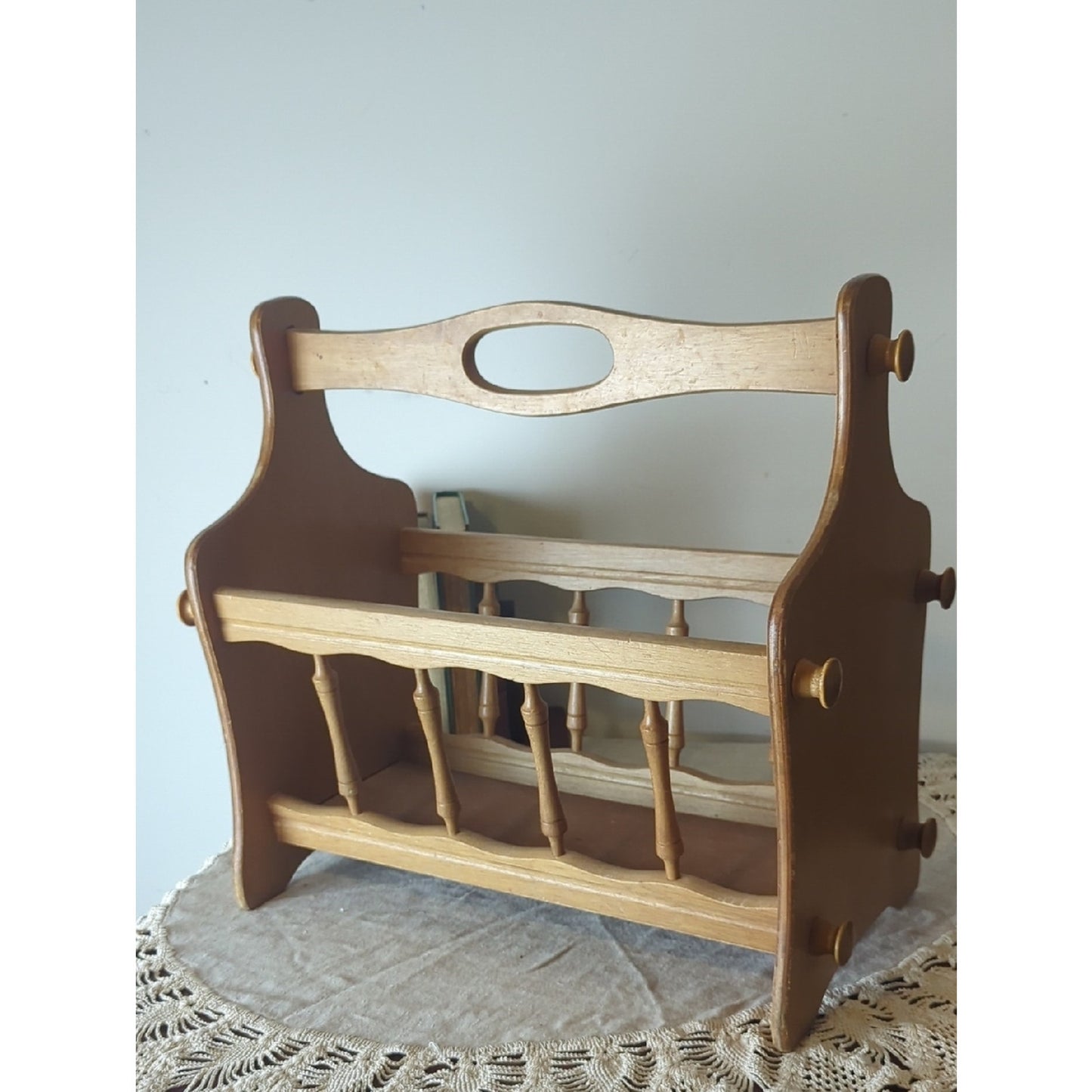 Newspaper Stand Magazines Holder Rack Vintage Repurpose