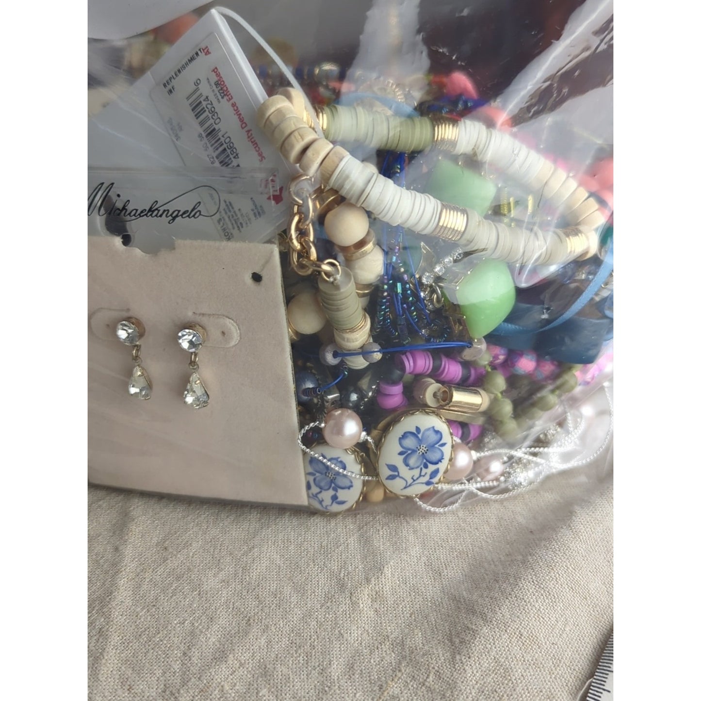 Mystery Lot 2lbs Costume Jewelry Mostly Wearable Some Mismatched Craft Resell
