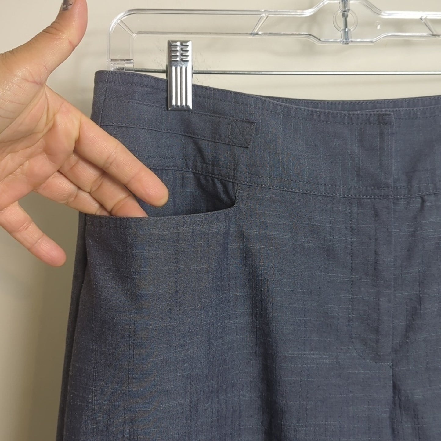 Minimalistic Grey Wide Straight Leg Pants Women's Size 12