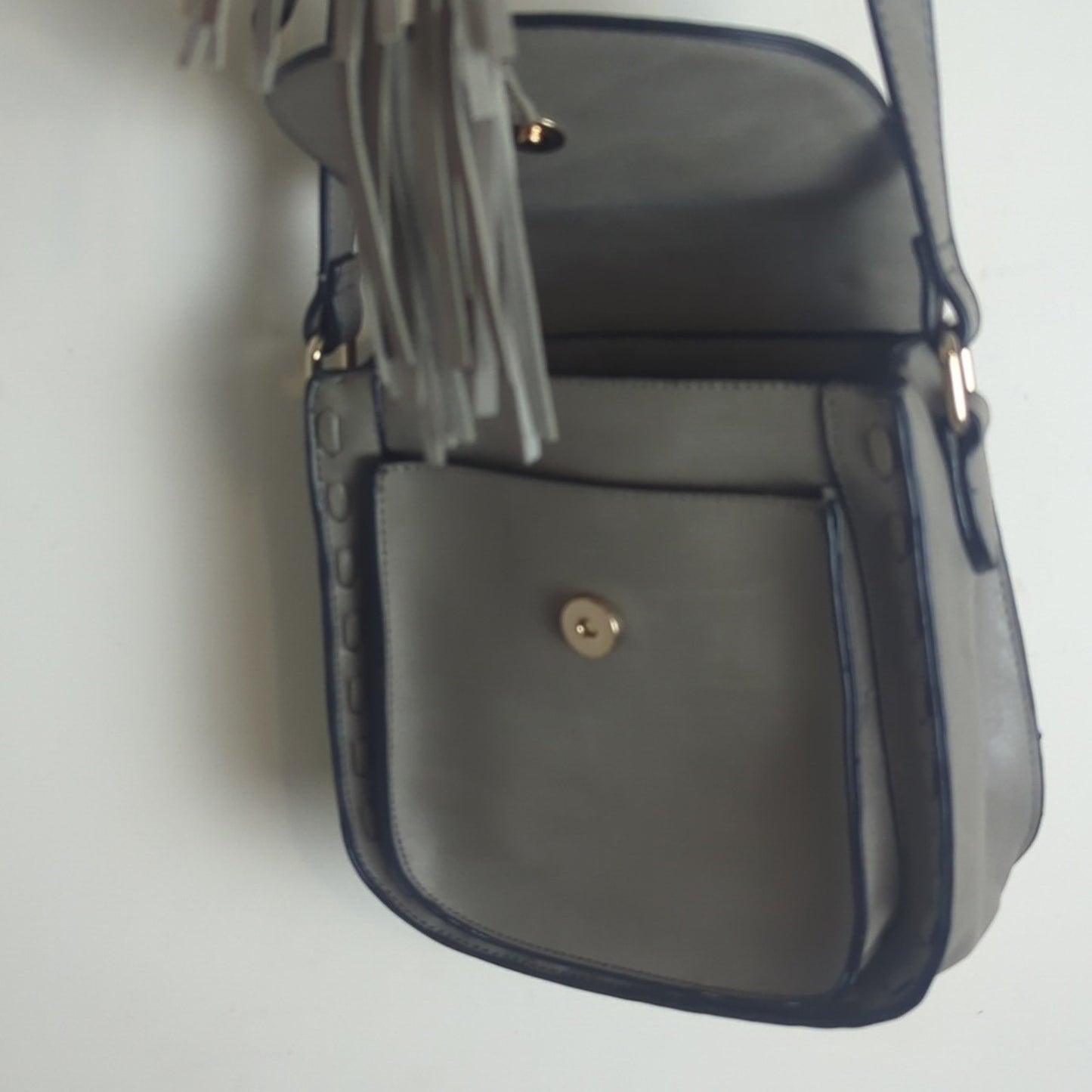 Mellow World Boho Crossbody Bag Stitch Detail & Tassel