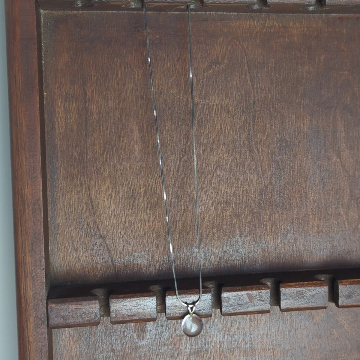 Clear Quartz Orb Necklace 925 Italy Sterling Silver Snake Chain Minimalist