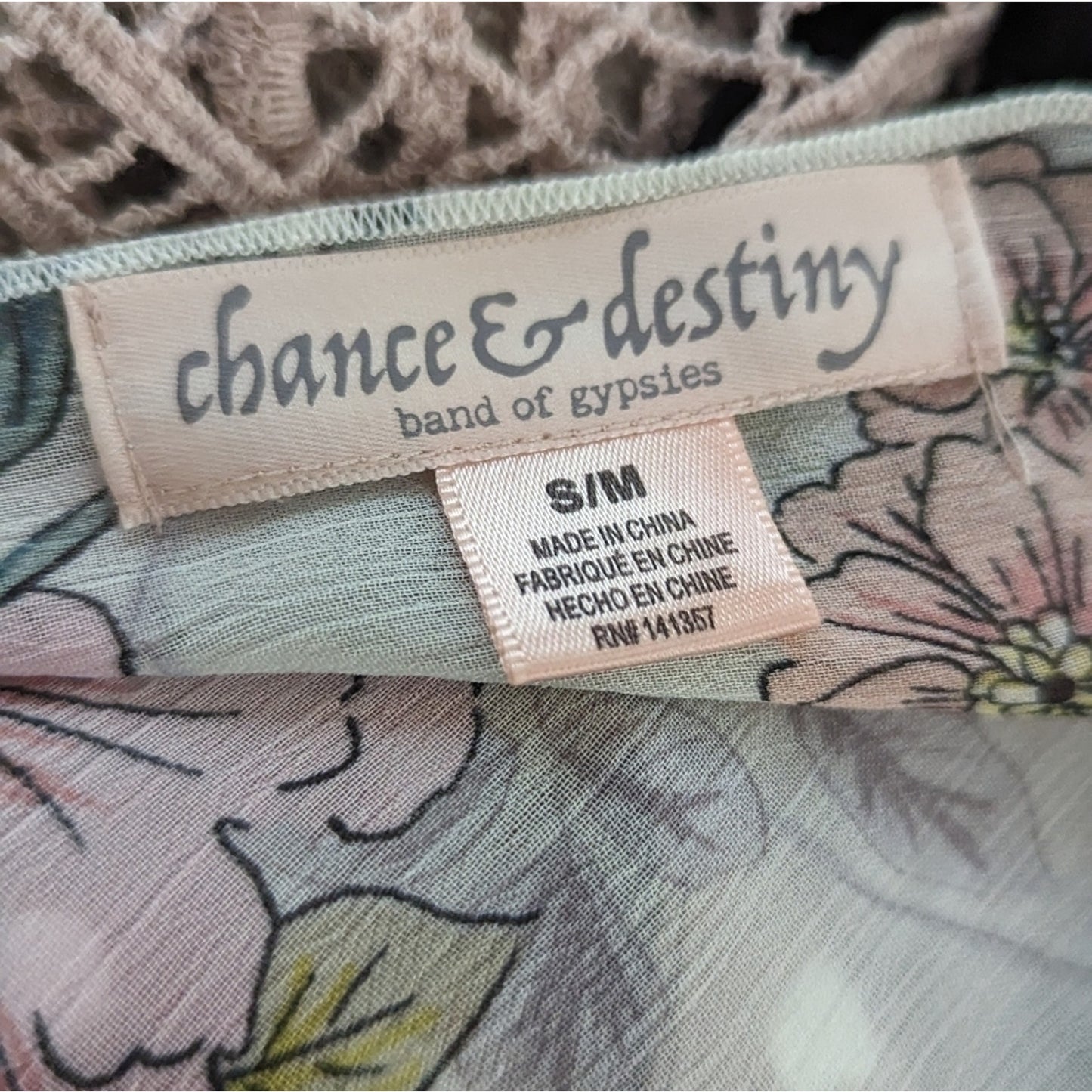 Fairycore Floral Lightweight Sheer Kimono Cardigan Women's S/M