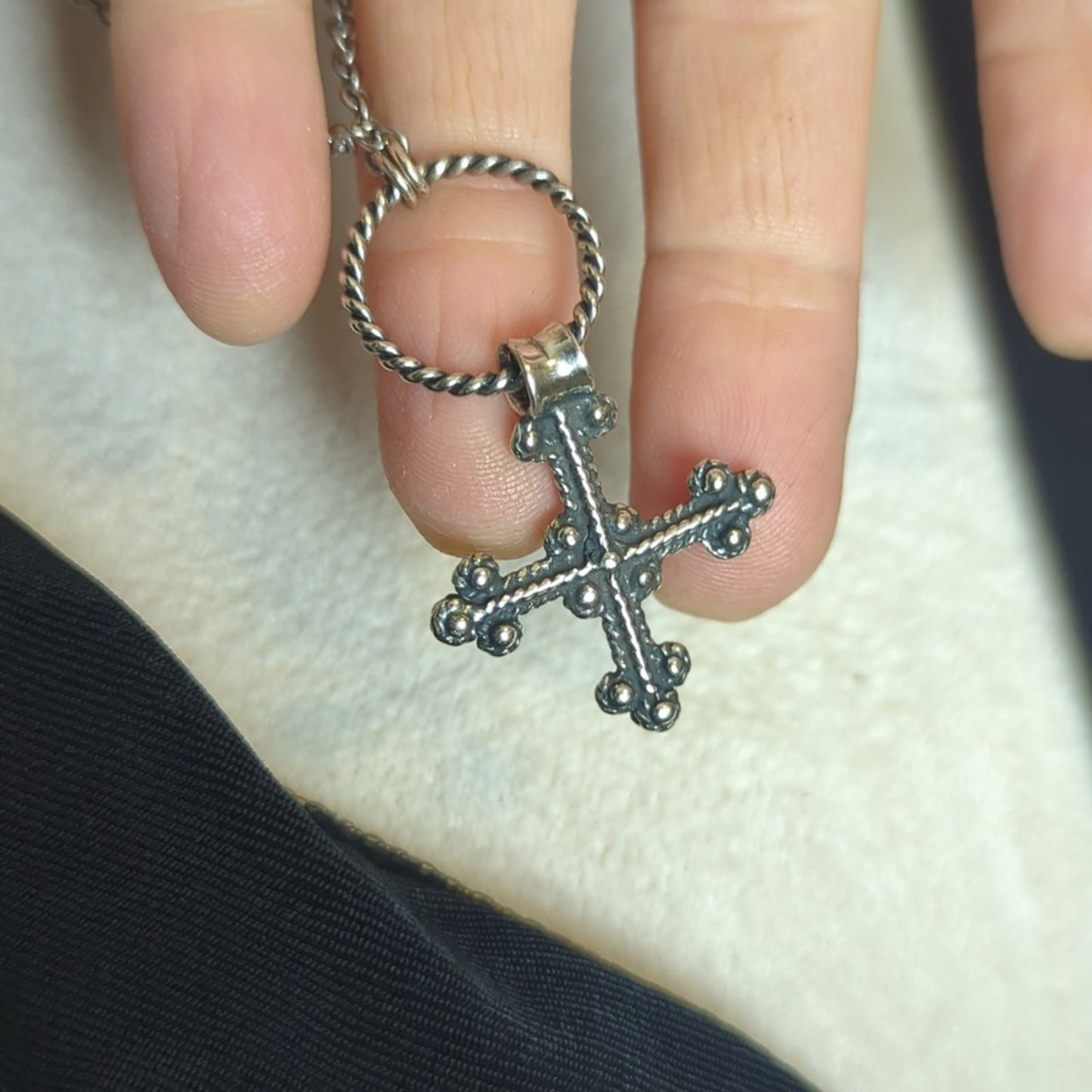 Vintage Kopi Norway Sterling Silver Cross Necklace | 925 Religious Pendant