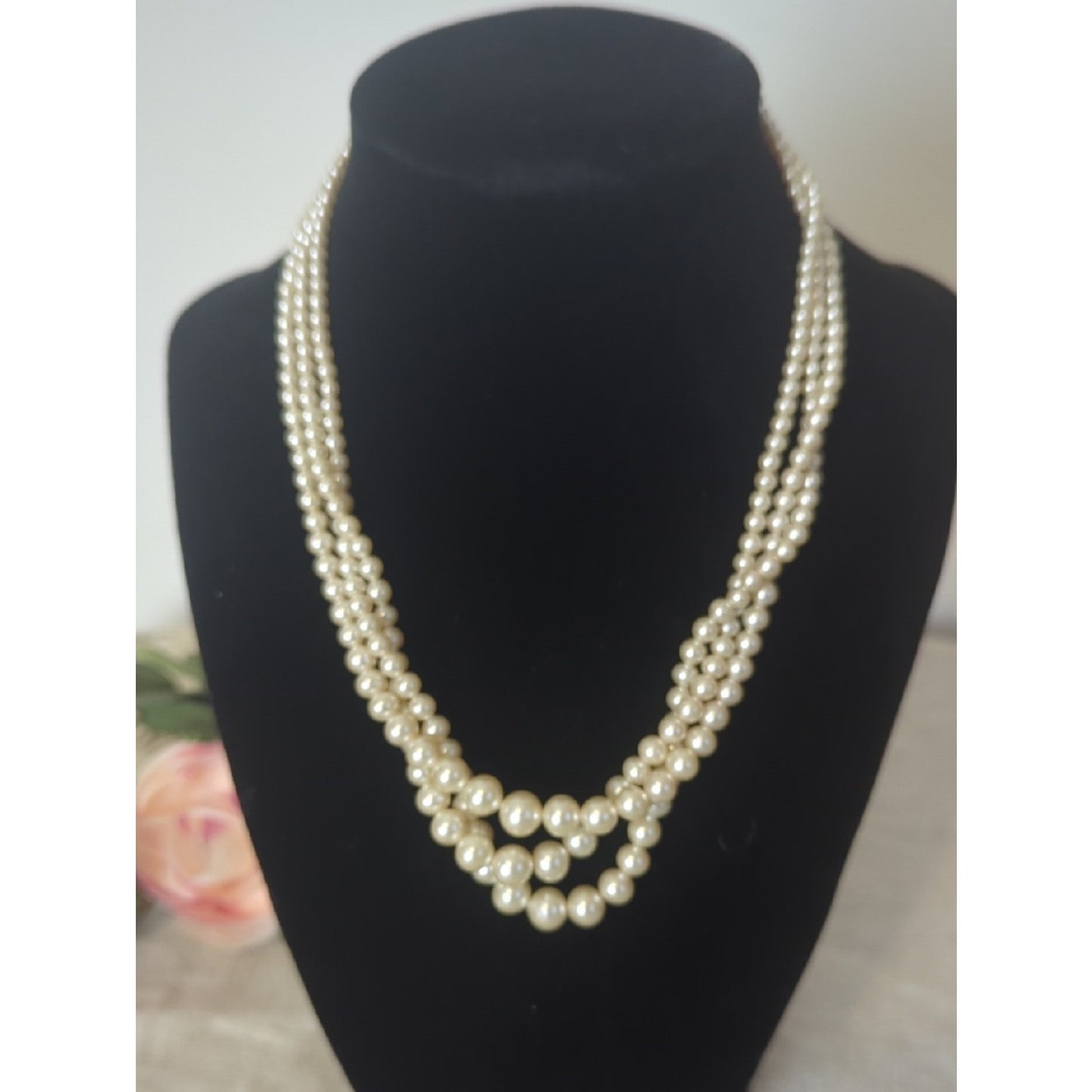 Curated Faux Pearl Set | Layered Vintage-Inspired Necklaces + Double Strand Brac
