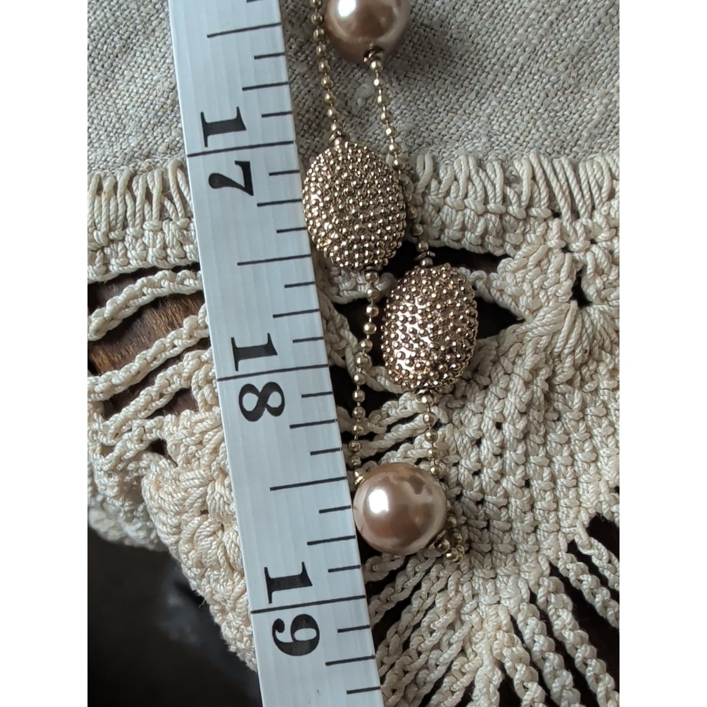 Vintage Kiam Family Gold and Champagne Faux Pearl Bead Layered Necklace