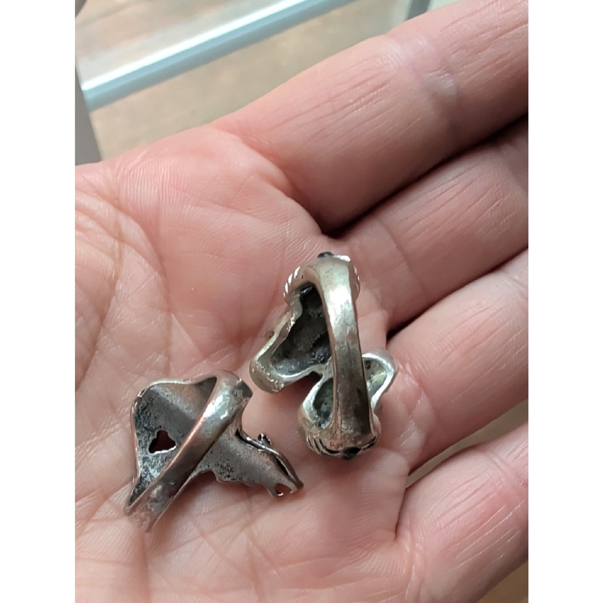 Unisex Rustic Howling Wolf & Skulls Rings Antiqued Silver Tone Statement Rings