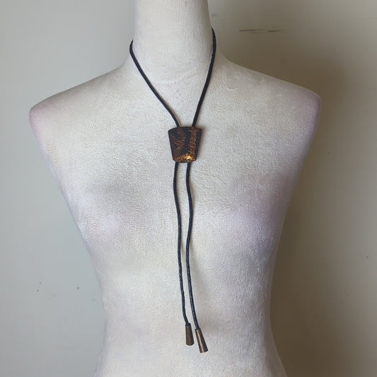 Vintage Artisan Copper Bolo Tie Coastal Cowgirl Southwest Western Vibe