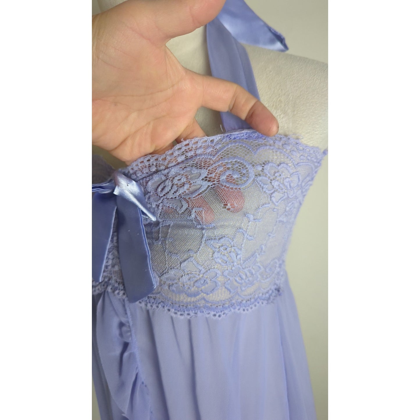 Y2k Coquette Soft Girl Lace Sheer Top/Lingerie Size Large