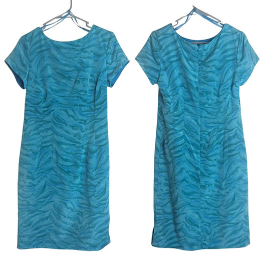 100% Silk Mermaidcore Sheath Dress 3/4 Zip Women's Size 8