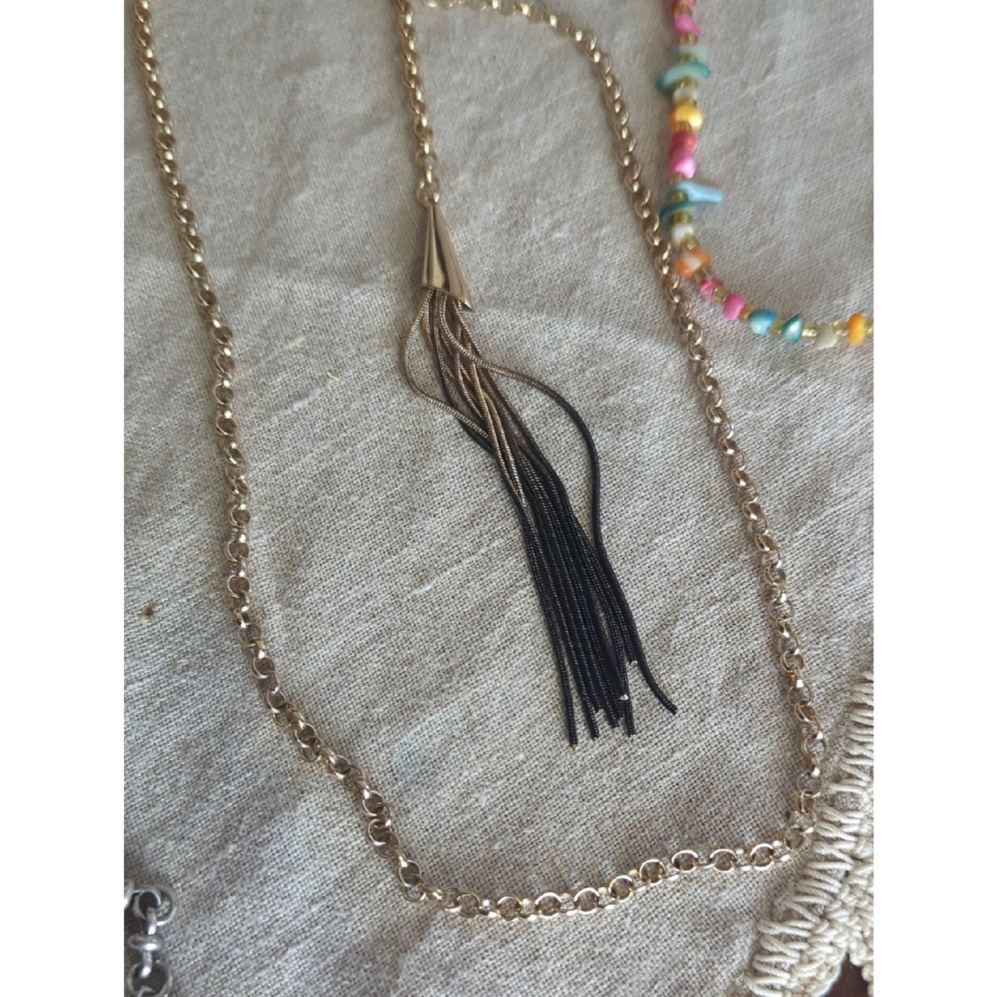 Eclectic Boho Luxe Jewelry Set  Mixed Metal Layered Necklaces, Lucky Brand