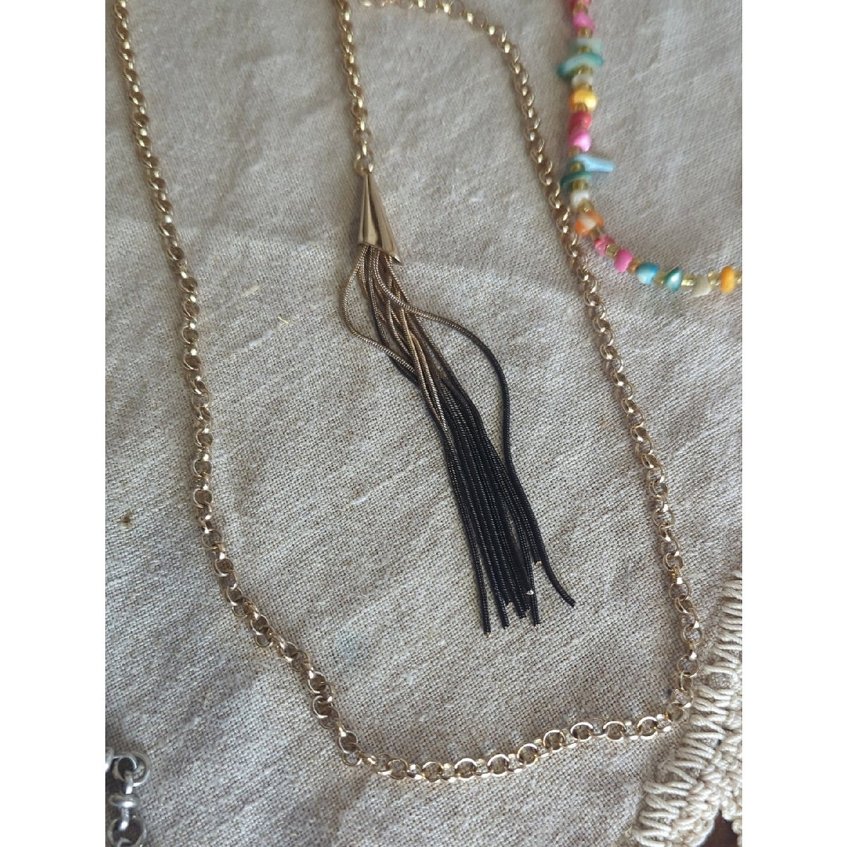 Eclectic Boho Luxe Jewelry Set  Mixed Metal Layered Necklaces, Lucky Brand