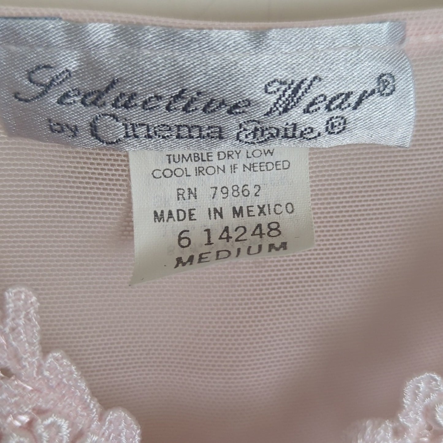 Y2K Vintage Coquette Pink Lace & Embroidered Lingerie Top Women's Size Medium