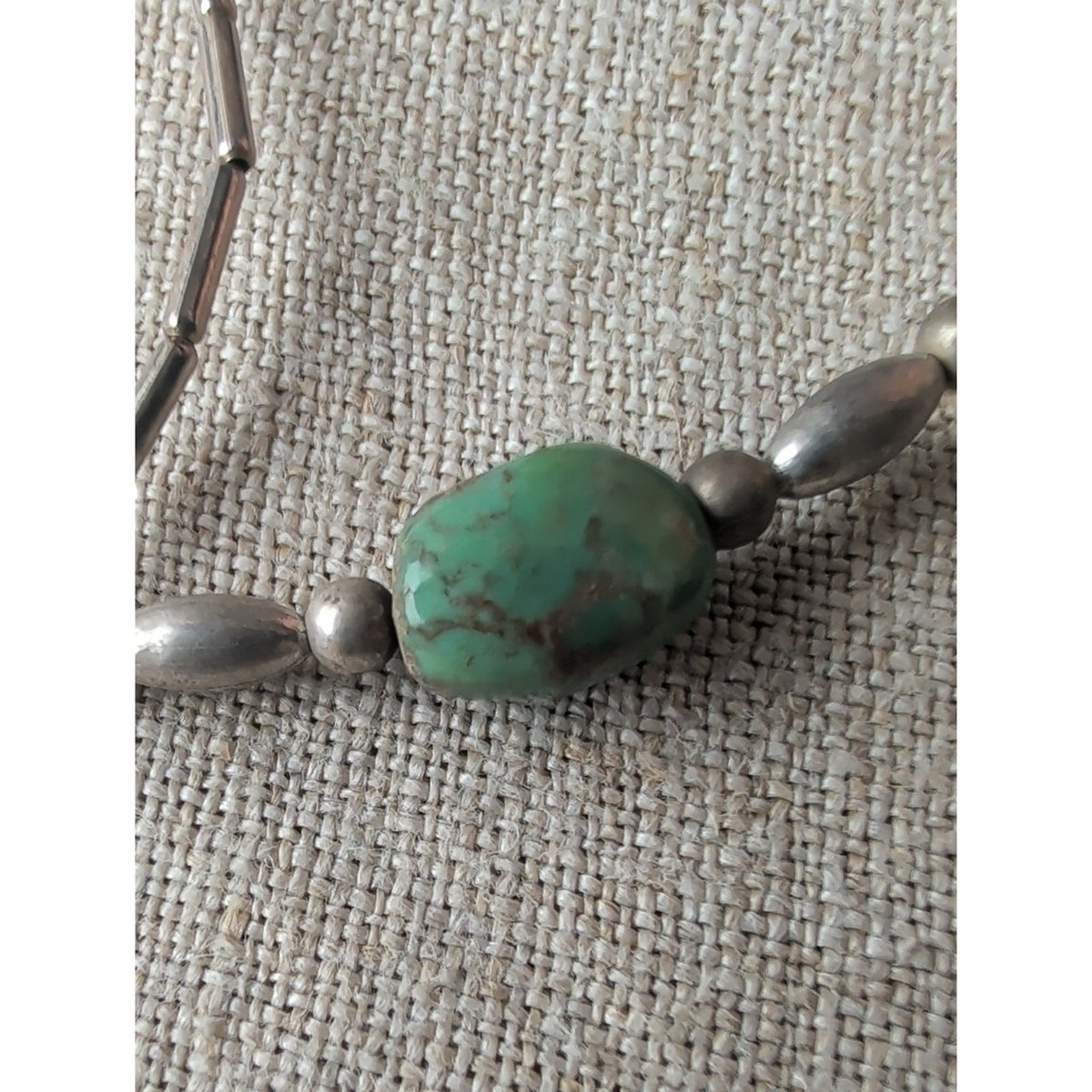 Sterling Silver Turquoise Hematite Bracelet Set Southwestern Stack Natural Stone