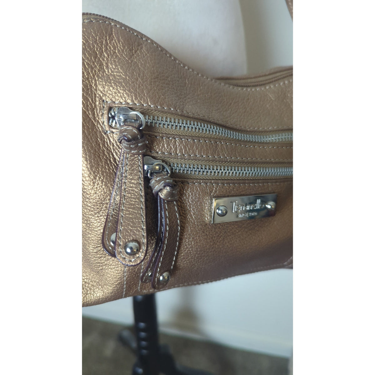 Y2K Vintage Nostalgic Textured Pebbled Leather Copper Crossbody Bag