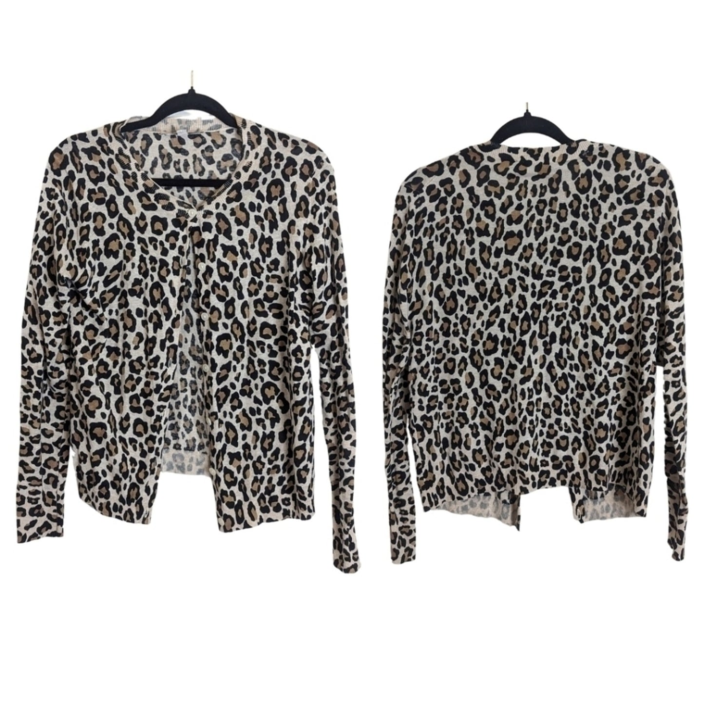 Boho Animal Print Button-down Soft Cardigan Women's Size Small