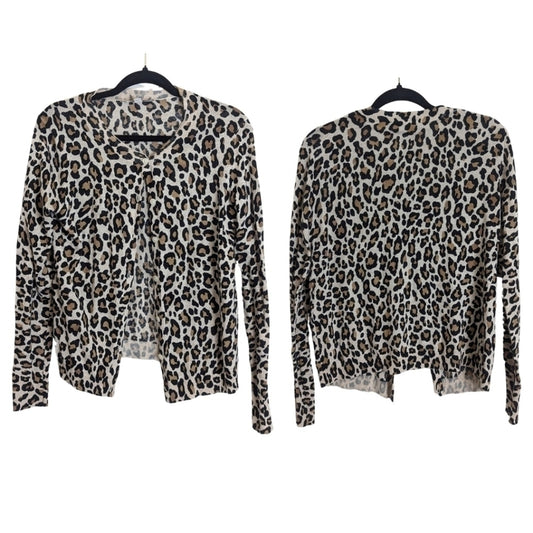 Boho Animal Print Button-down Soft Cardigan Women's Size Small