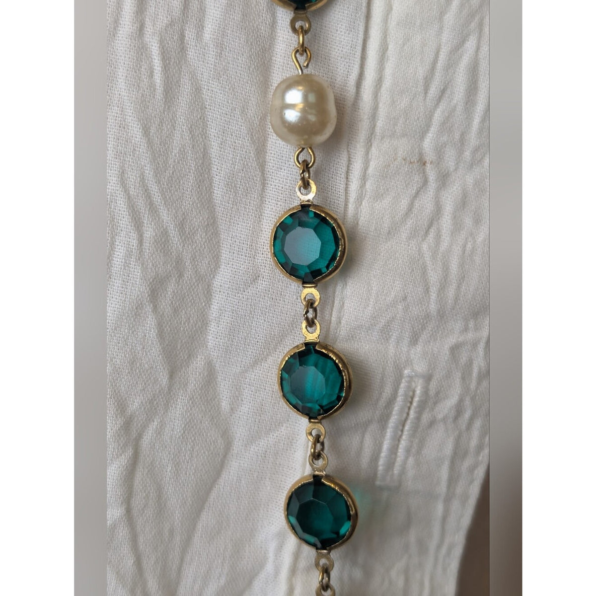 Stunning!!! Chanel Gold-Plated Vintage 1981 Gripoix & Faux Pearl Necklace