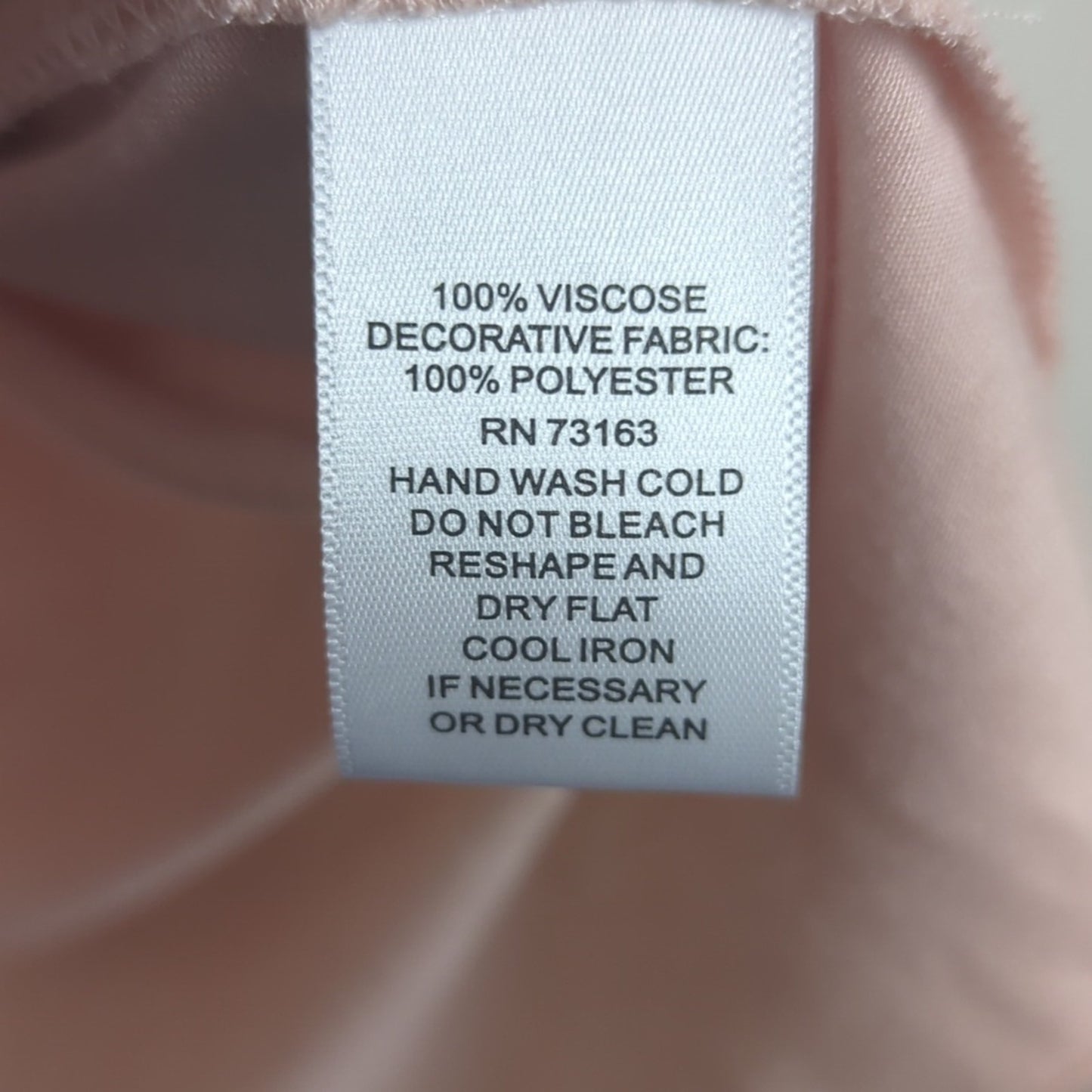 Soft Pink Viscose Pullover Top with Embroidered Panel Women's Size Medium