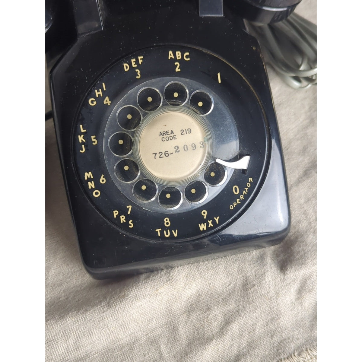Vintage Black Rotary Telephone Nostalgia 1950s Mid Century Desk Phone
