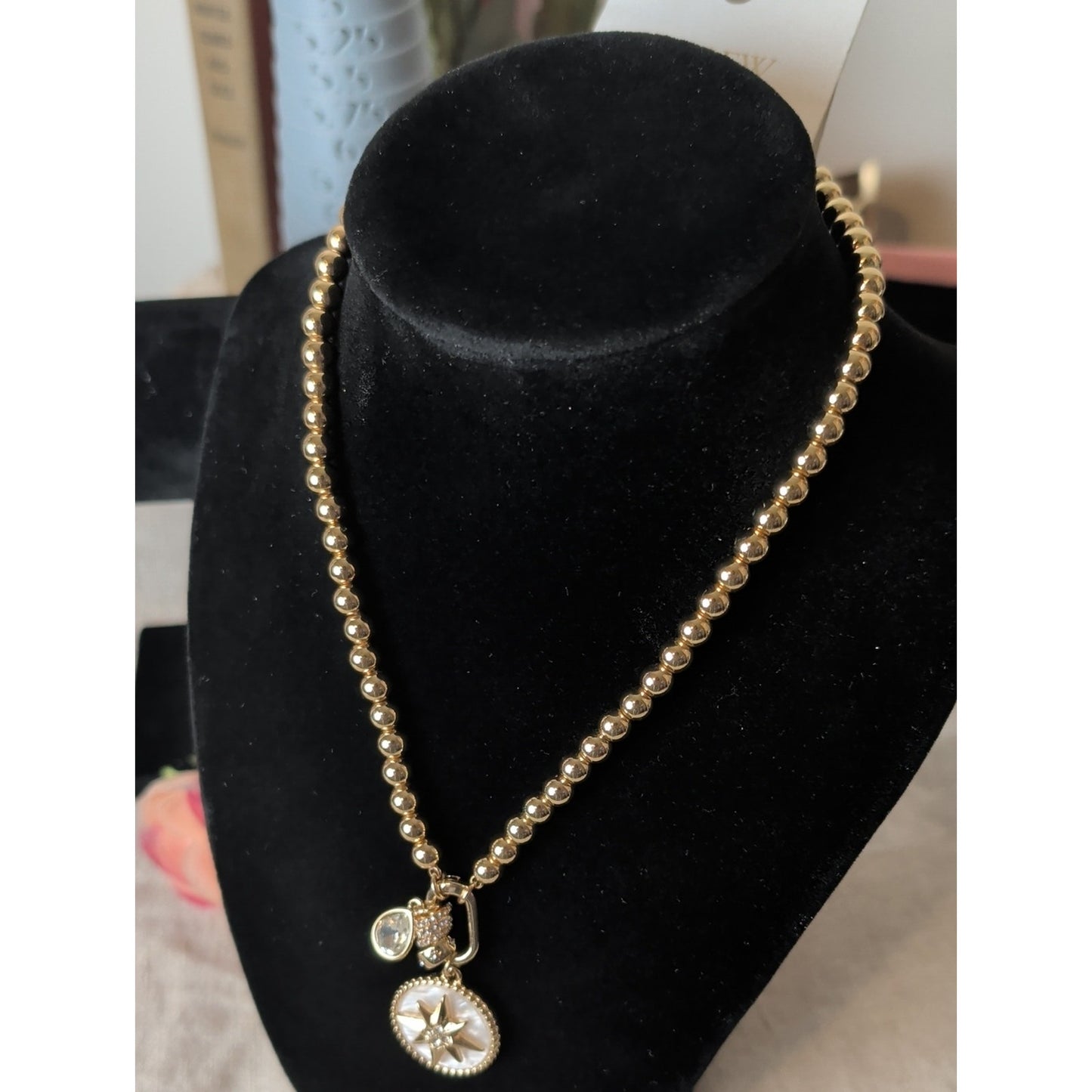 NWT J. CREW Gold Tone Necklace Nautical Pendant