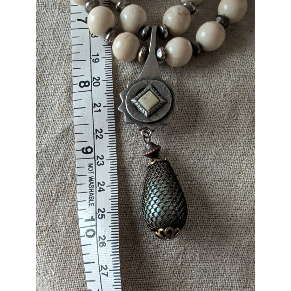 Vintage Robert Rose Artisan Necklace Southwestern Boho Mixed Metal