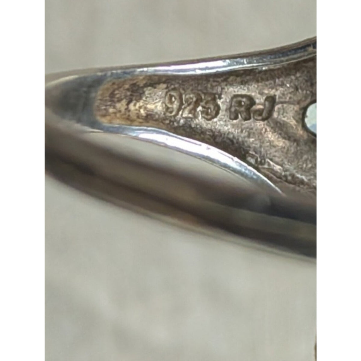 Vintage 925 Sterling Silver Abalone Statement Ring Southwestern Boho