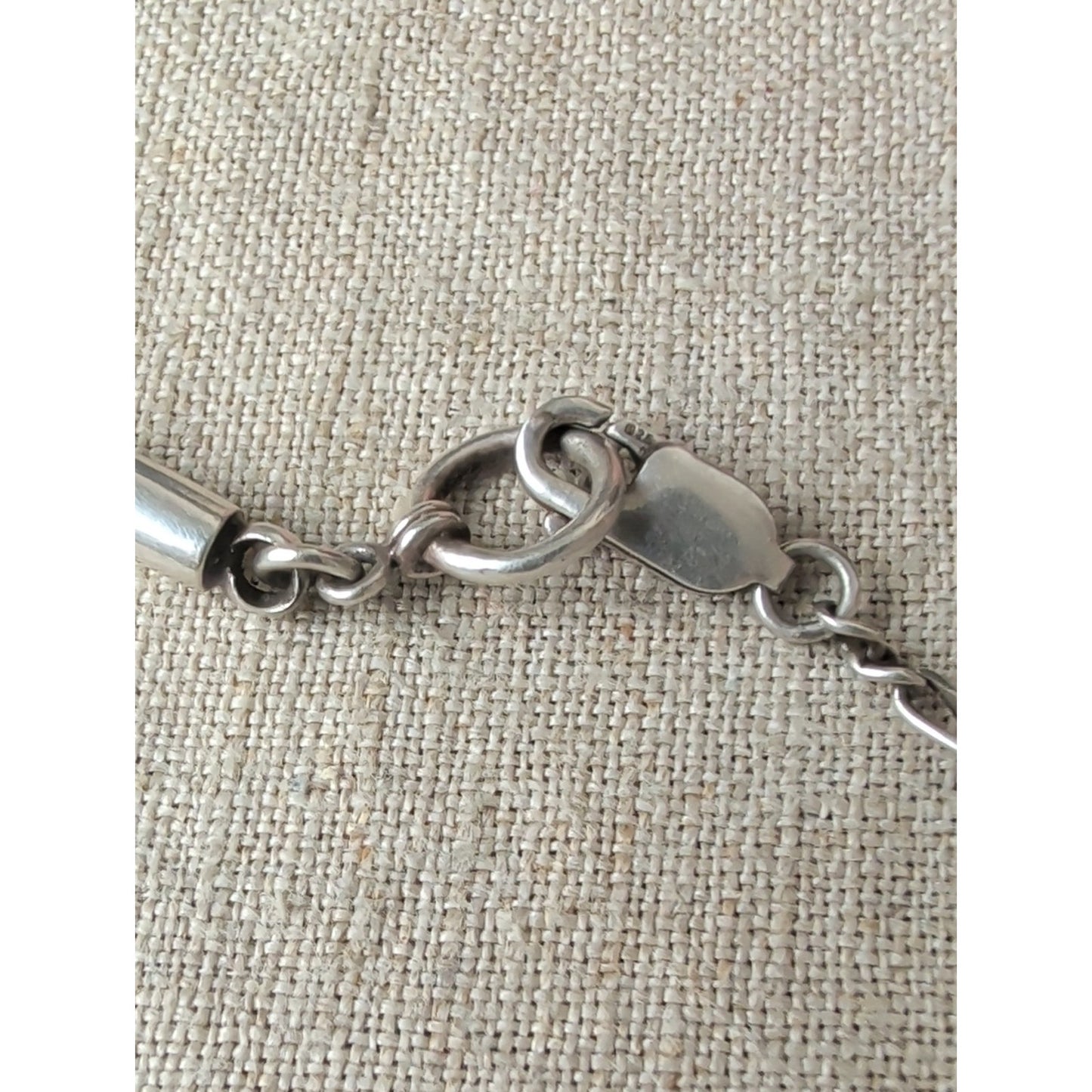 Vintage 925 Sterling Silver Byzantine Anklet 10"  Solid Sterling King's Chain