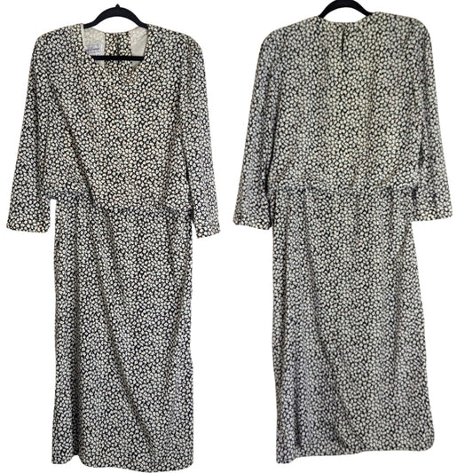 Vintage Mod Blouson Floral Maxi Dress Women's Size 12*