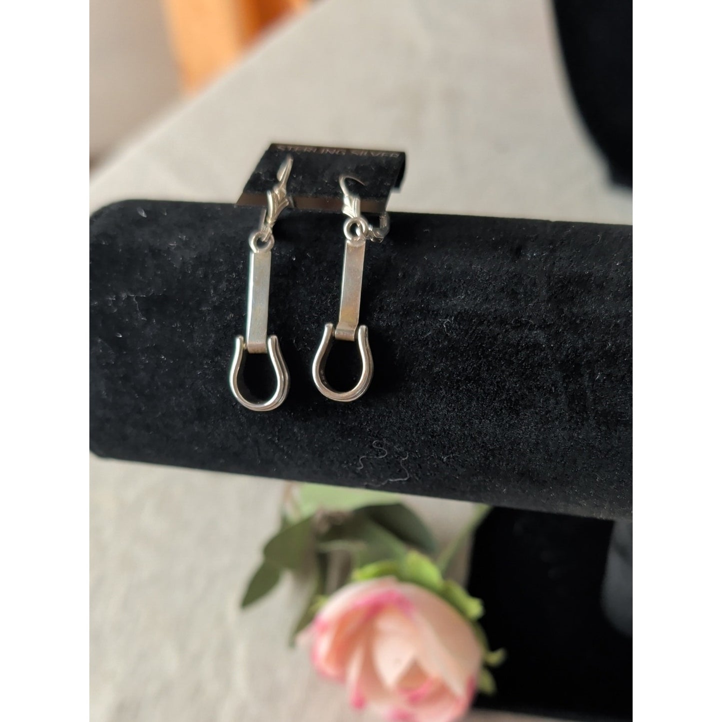 Vintage 925 Sterling Silver Western Stirrup Earings Equestrian Coastal Cowgirl