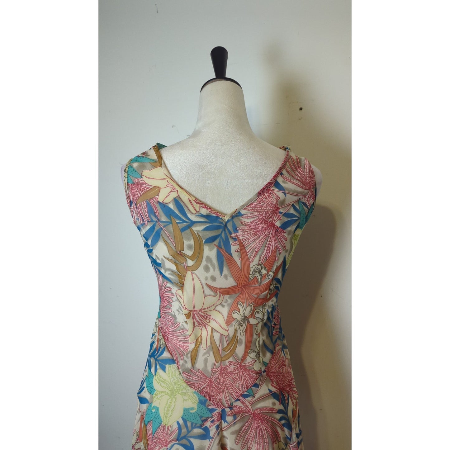 Boho Fairy Sheer Floral Midi/Max Beaded Sequined Dress Small