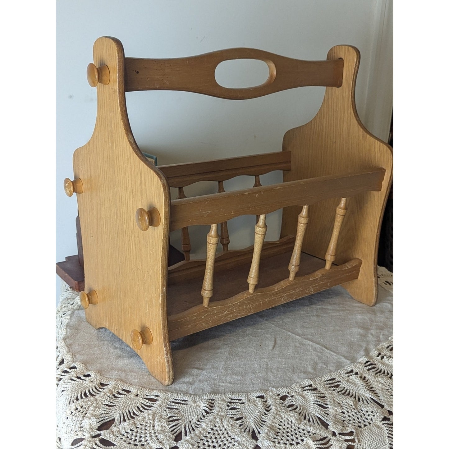Newspaper Stand Magazines Holder Rack Vintage Repurpose