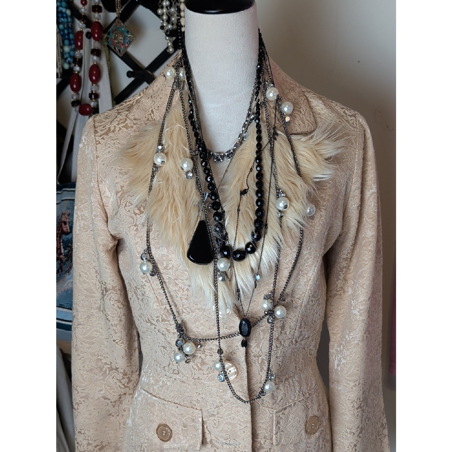Dark Coquette Layered Necklace Collection Romantic Goth Victorian Glam Jewelry