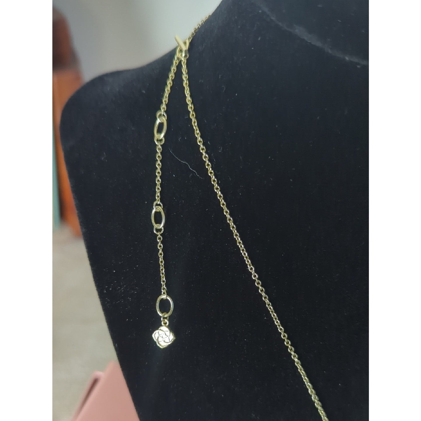 Kendra Scott Charm Pendant Necklace Gold Tone Layered Look Removable Spike Charm