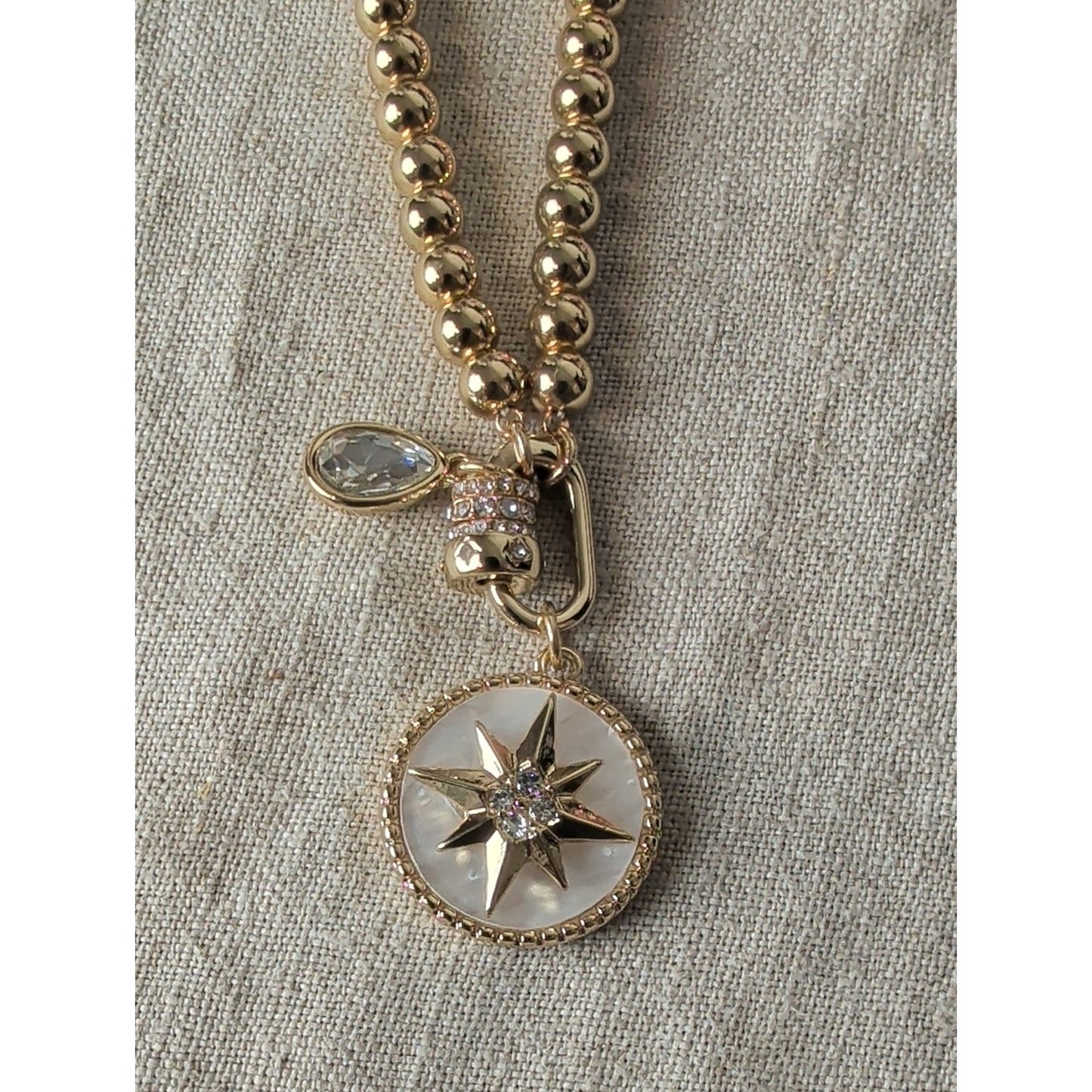 NWT J. CREW Gold Tone Necklace Nautical Pendant