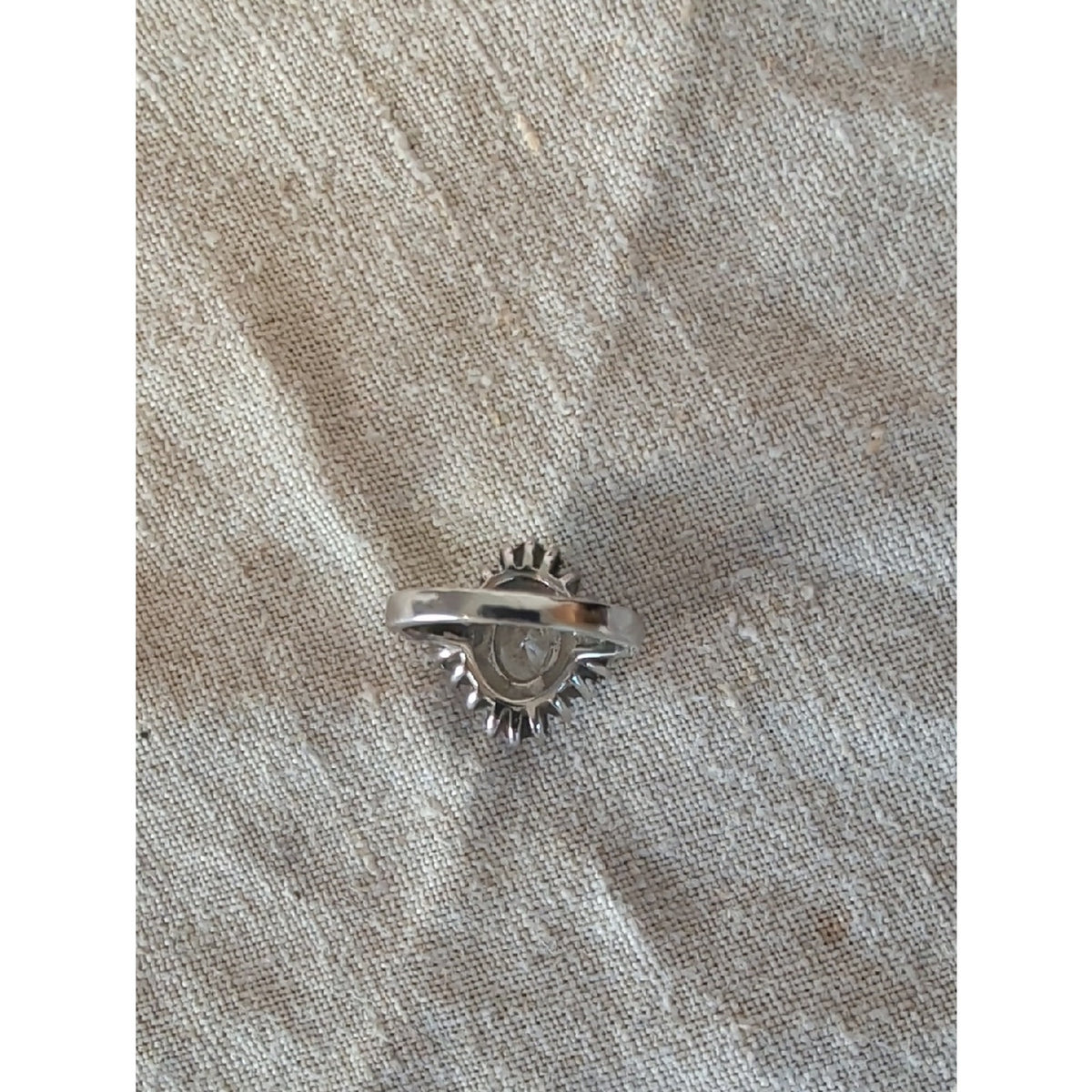 Sterling Silver CZ Halo Ring Y2K Princesscore Cocktail Ring Glam Coquette