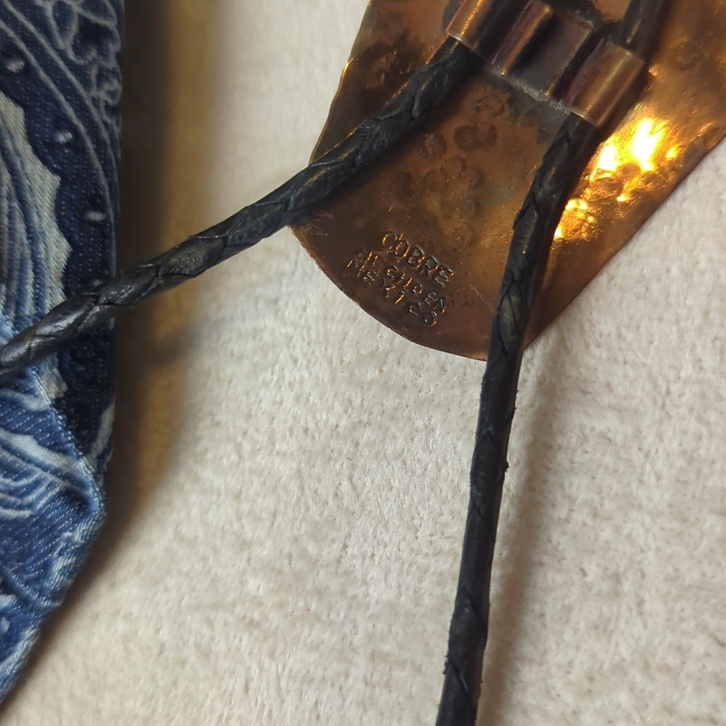 Vintage Artisan Copper Bolo Tie Coastal Cowgirl Southwest Western Vibe