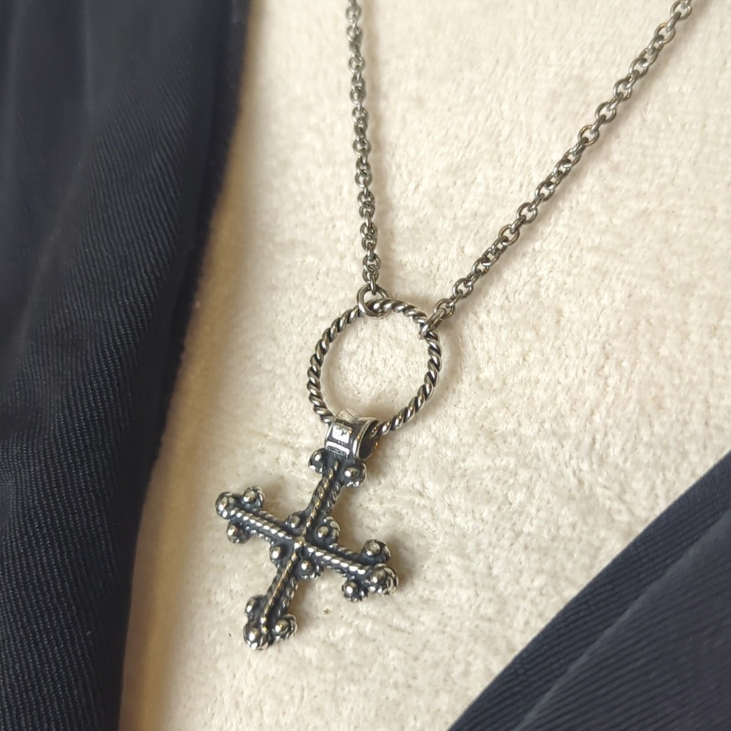 Vintage Kopi Norway Sterling Silver Cross Necklace | 925 Religious Pendant