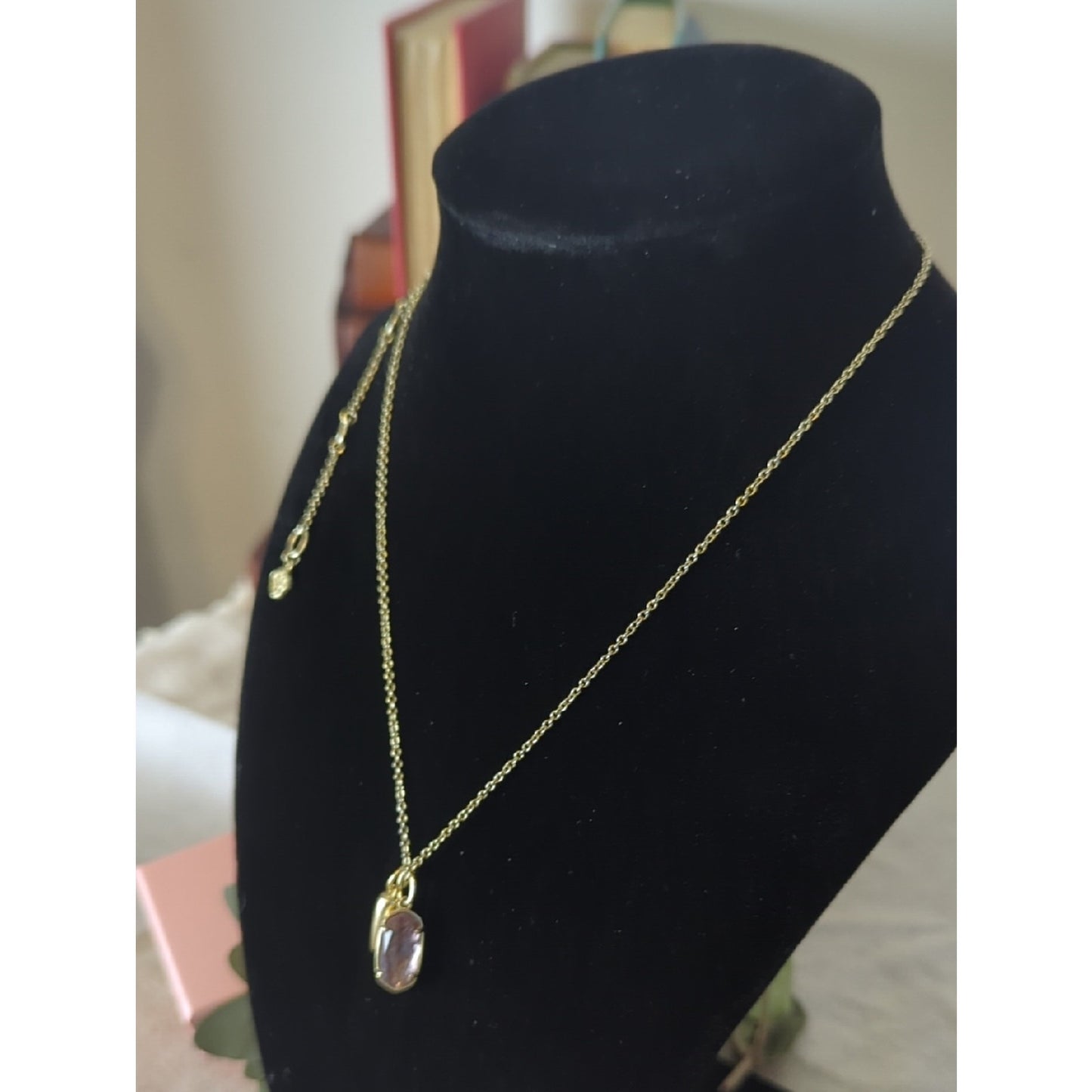 Kendra Scott Charm Pendant Necklace Gold Tone Layered Look Removable Spike Charm