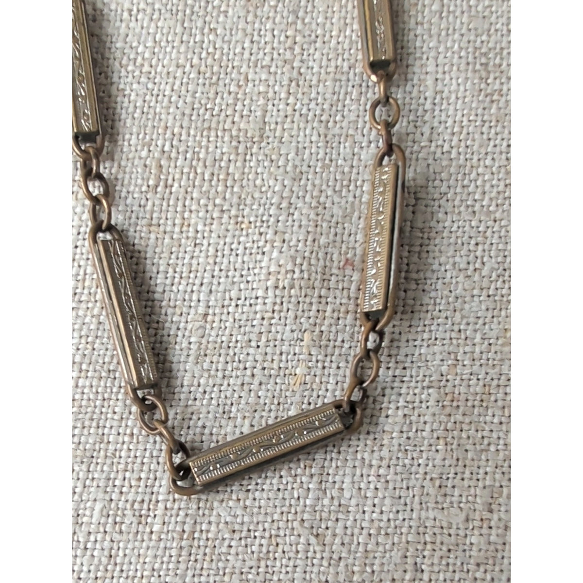 1920's/30's Art Deco Gold Filled Engine Turned Watch Chain Pocket Watch Chain