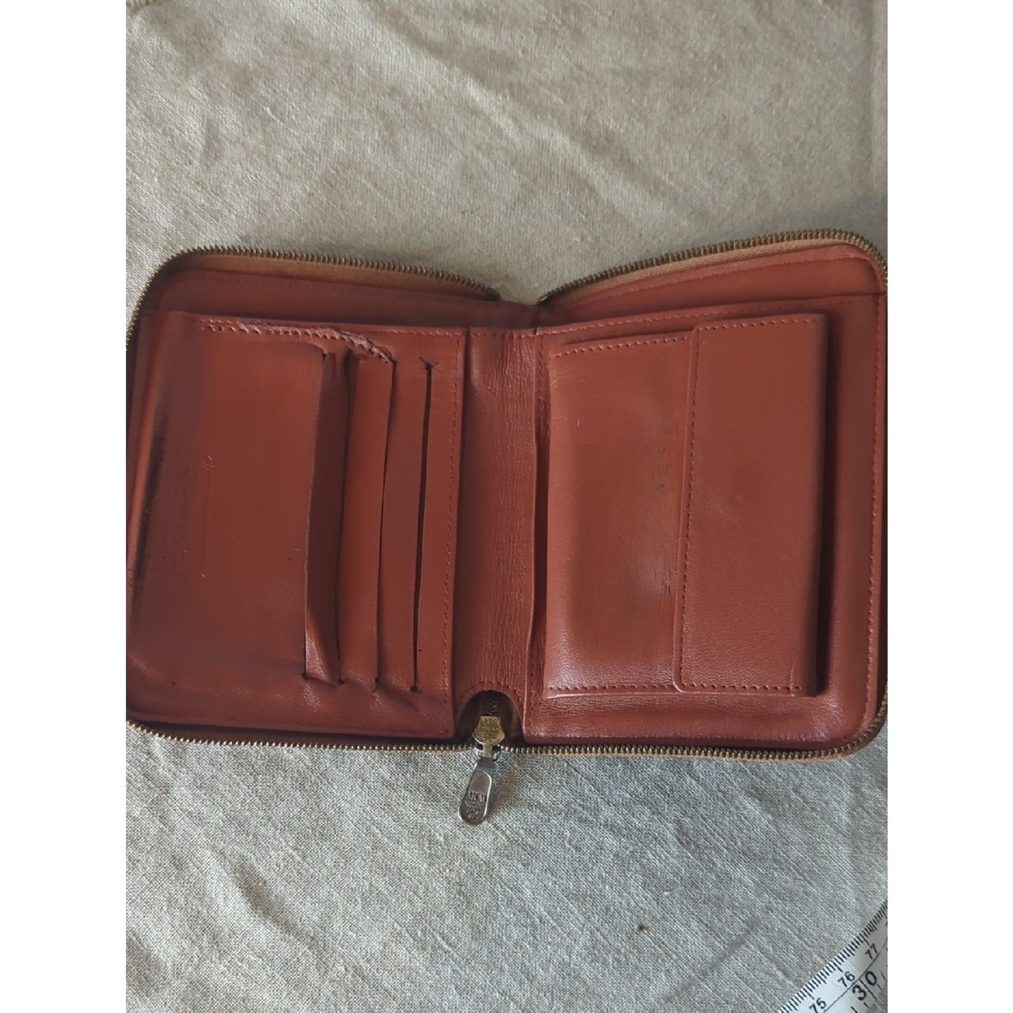 Vintage MCM Visetos Wallet Cognac Monogram Made in Germany 80s