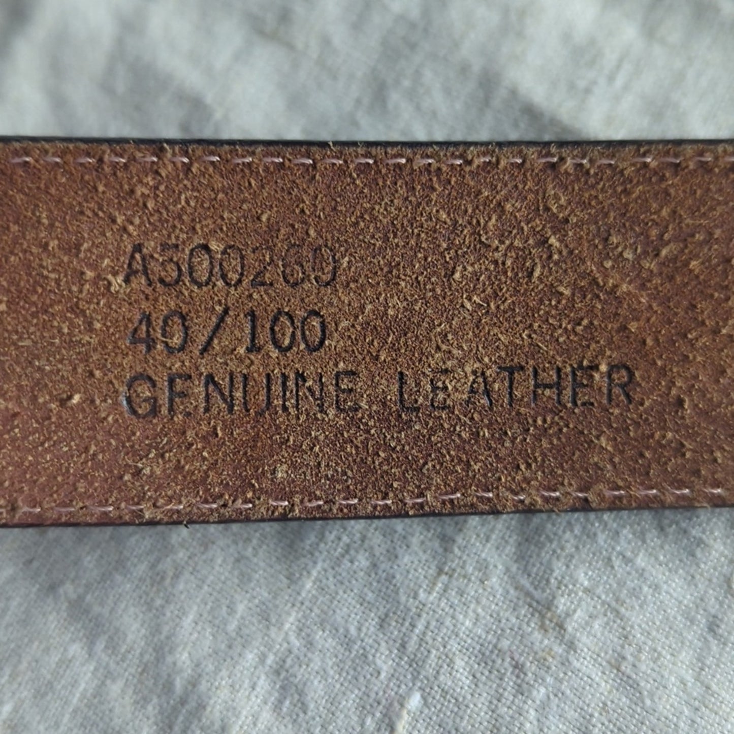 Vintage Braided Leather Belt Strap Size 40 Stamped Leather Western Belt Leather