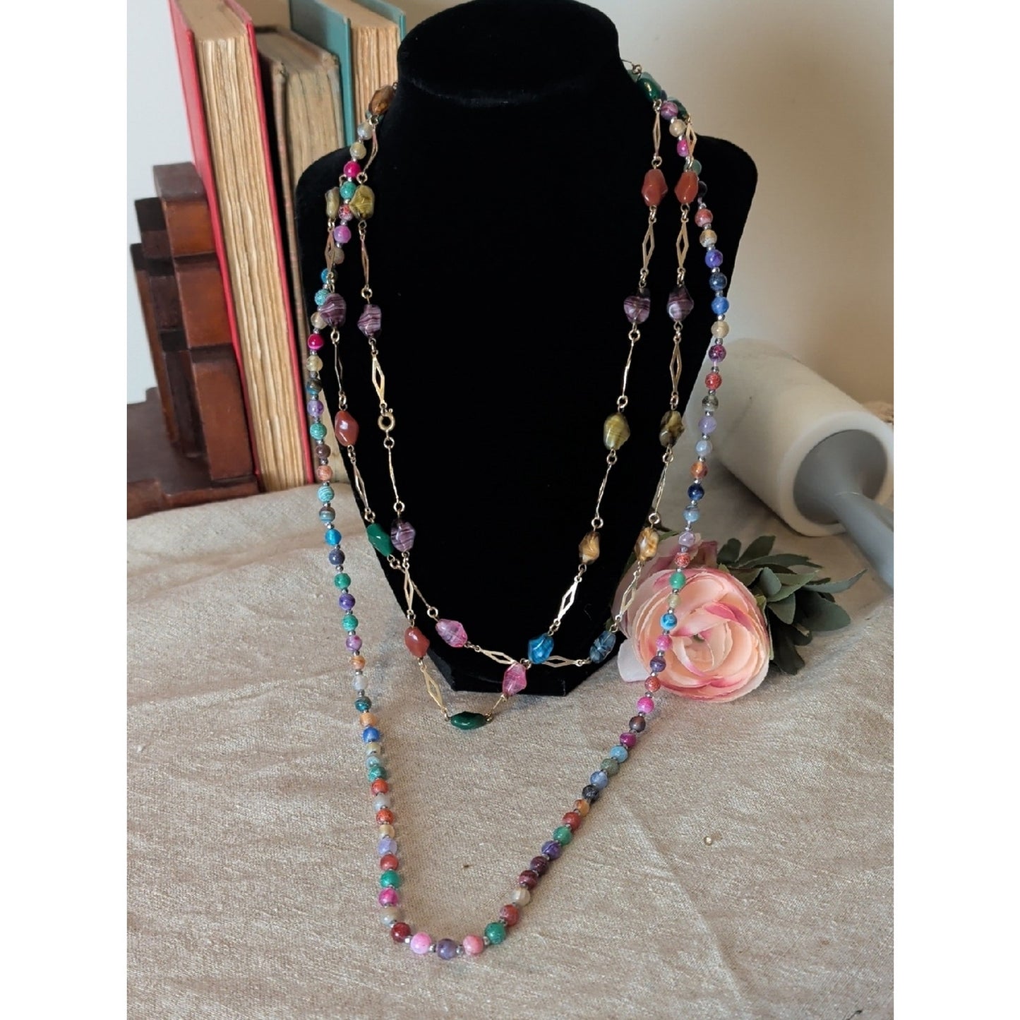 Whimsical Layered Glass Bead Necklaces Fairycore Boho Festival