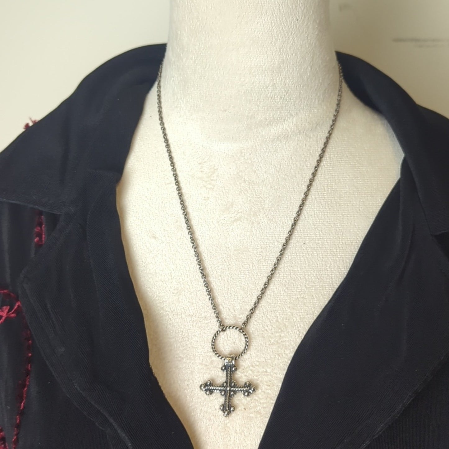 Vintage Kopi Norway Sterling Silver Cross Necklace | 925 Religious Pendant