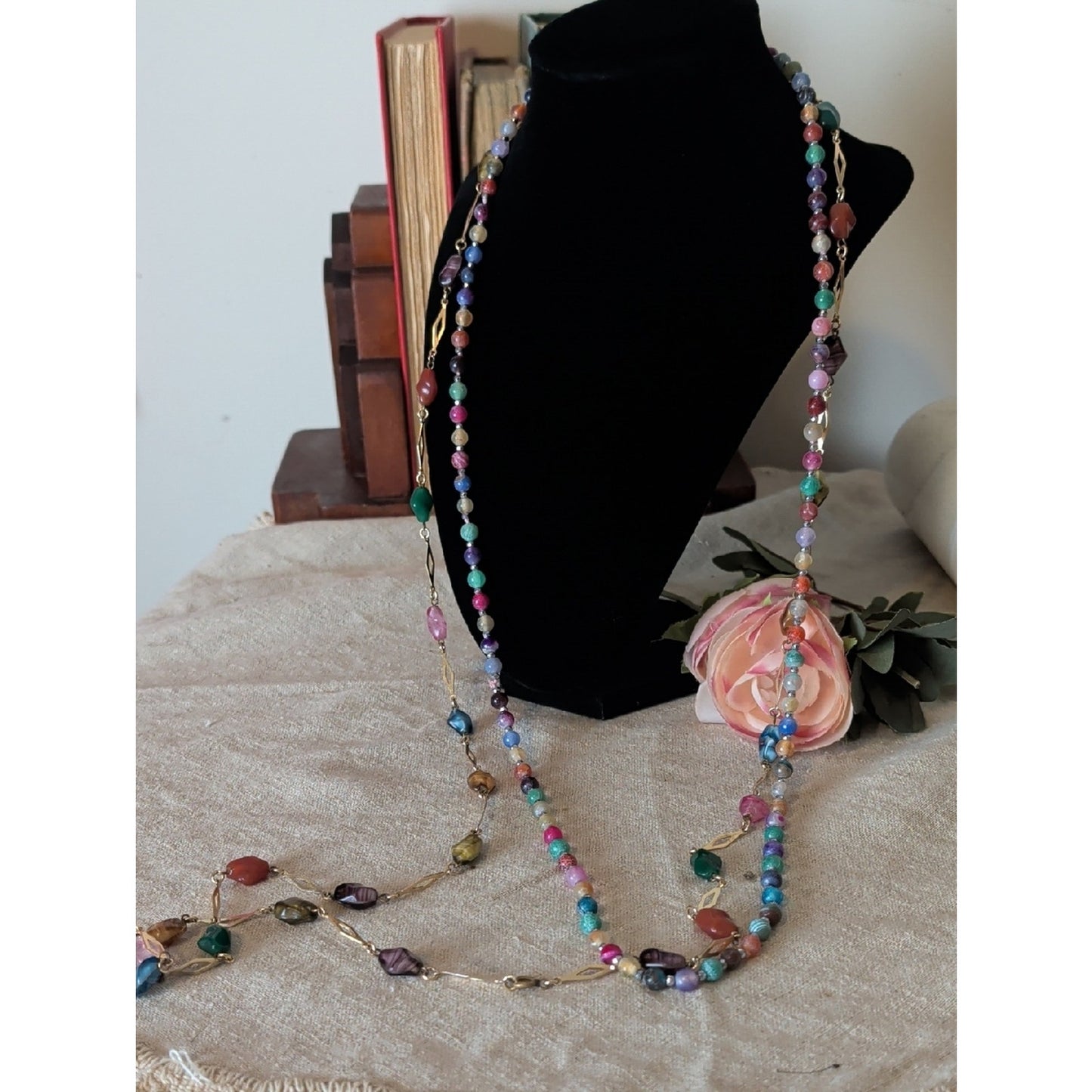 Whimsical Layered Glass Bead Necklaces Fairycore Boho Festival