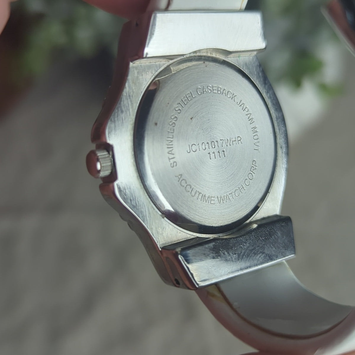 White Cuff Watch Rhinestone Bezel Statement Watch Oversized Face Fashion Watch