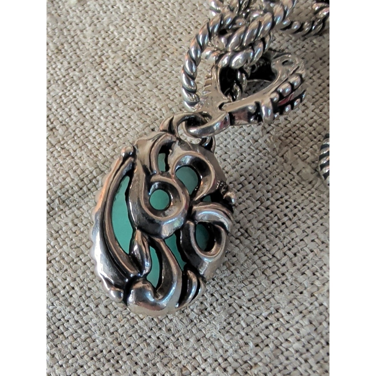 Vintage Carolyn Pollack Relios Sterling Silver Bejeweled Enhancer Charm Bracelet