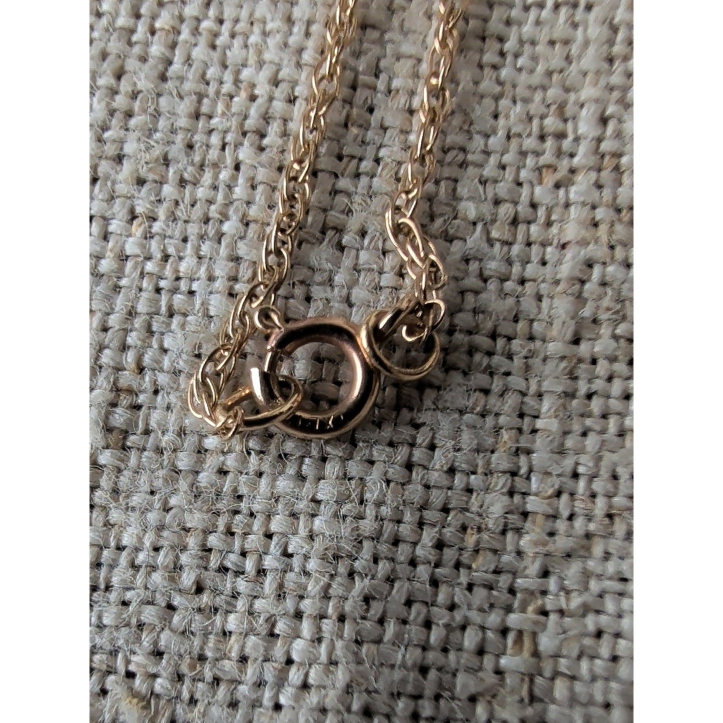 Lovely Vintage 10K Gold Natural Citrine & Diamond Accent Necklace Marquise