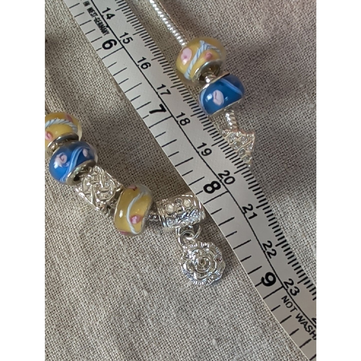 Artisan Lampwork Glass Bead Necklace 925 Sterling Beads European Style Charm