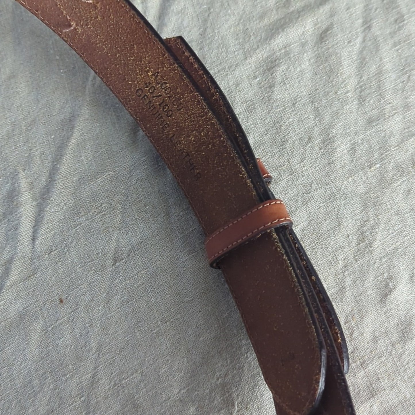 Vintage Braided Leather Belt Strap Size 40 Stamped Leather Western Belt Leather
