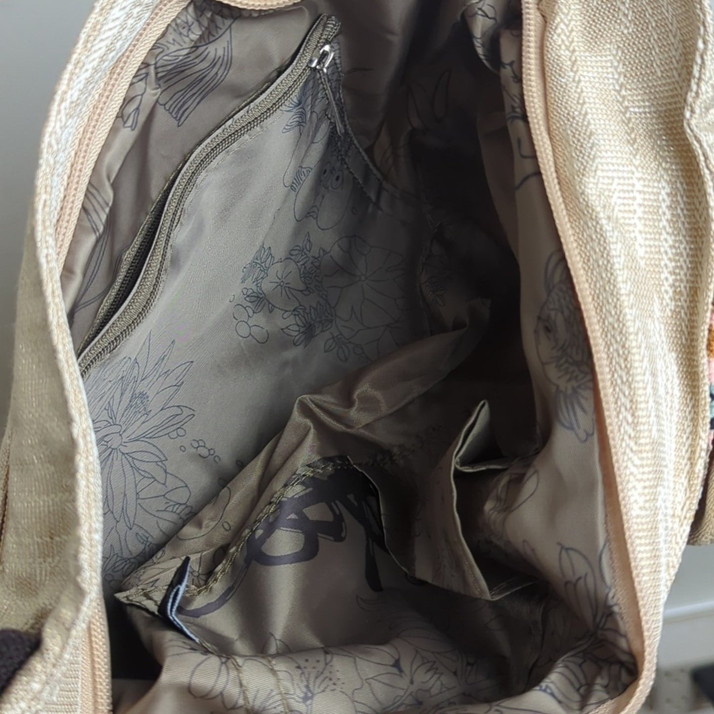 Unique NWT Art to Wear Canvas Handbag Floral Boho Shabby Chic Purse